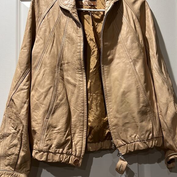 ARBITRO NEW YORK LEATHER VINTAGE JACKET SIZE S/M - Picture 3 of 7